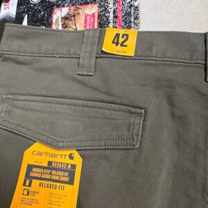 Carhartt Rugged Flex Relaxed Fit Canvas Cargot Work Short Size 42 Waist